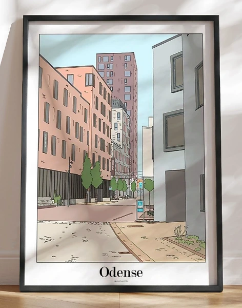 Byplakat Odense - Odense midtby