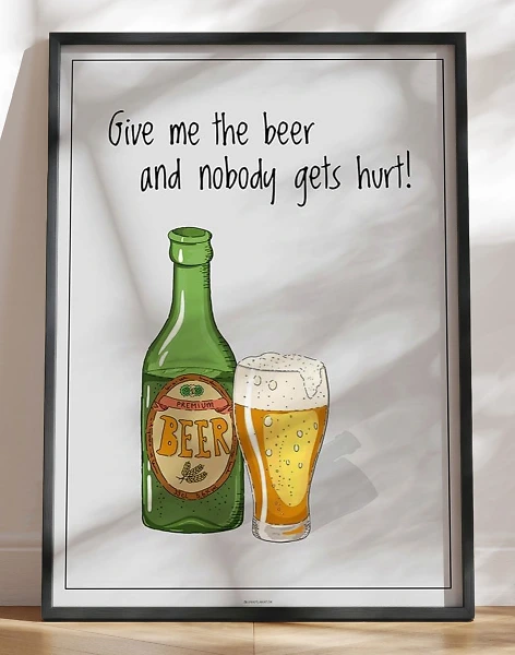Ølplakat - Give me the beer