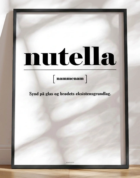 Nutella - definitionsplakat