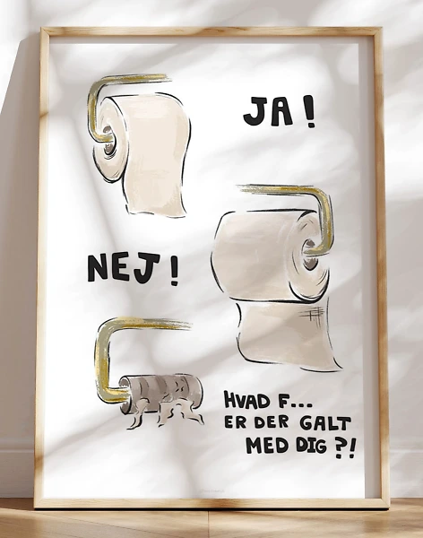 Plakat til toilettet - Toiletrullen