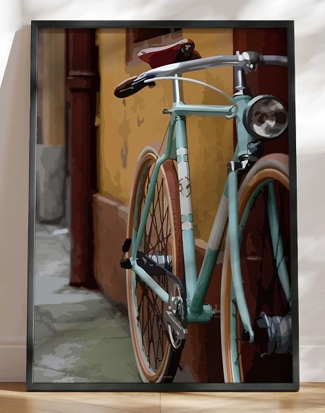 Grafisk plakat - Turkis cykel