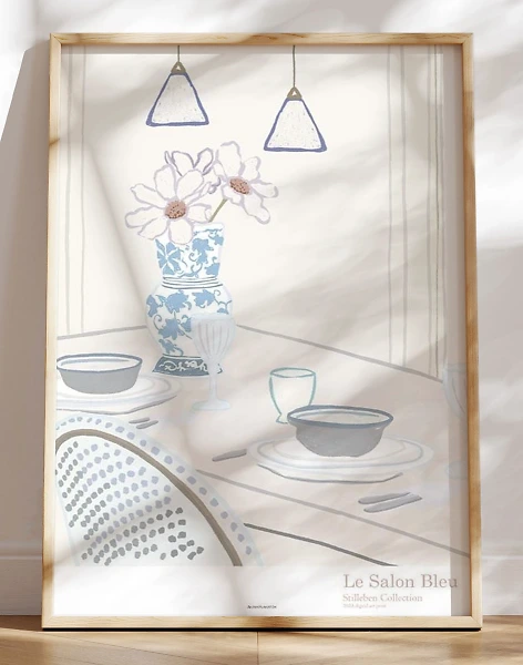 Stilleben kunstplakat - Le Salon Bleu