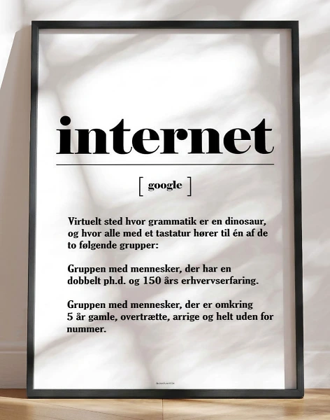 Definitionsplakat - Internet