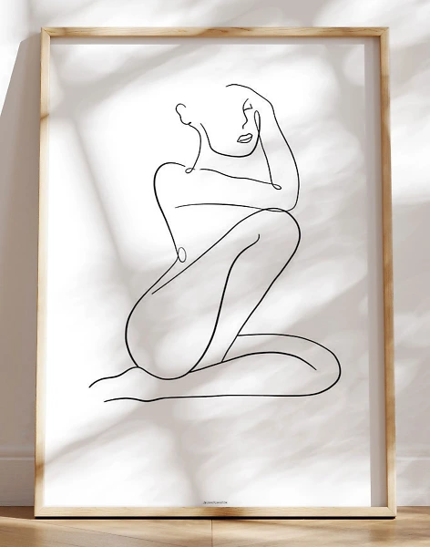 Line art - Woman no. 2 plakat