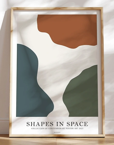 Shapes in space no. 1 - grafisk plakat