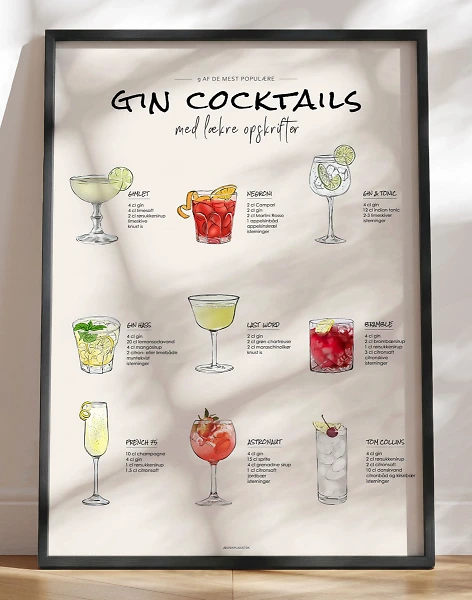 Drinks med gin - 9 gin cocktails med opskrifter til baren