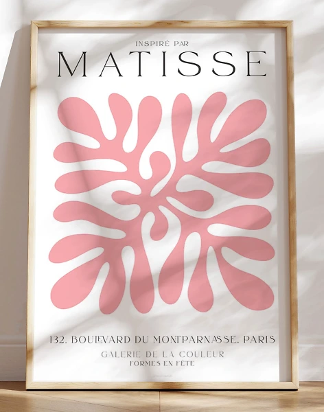 Henri Matisse plakat - Formes en fête (pink)