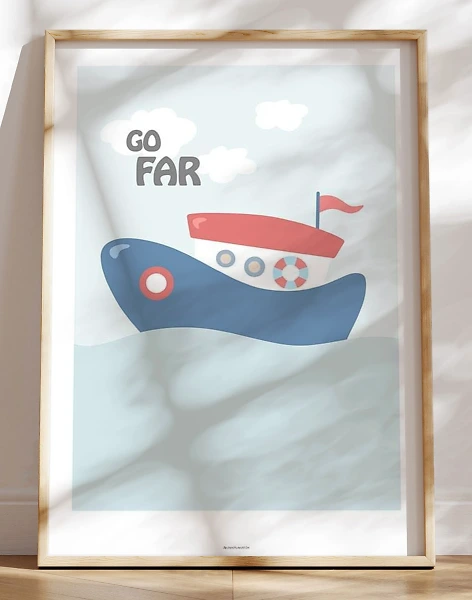 Børneplakat - Skib