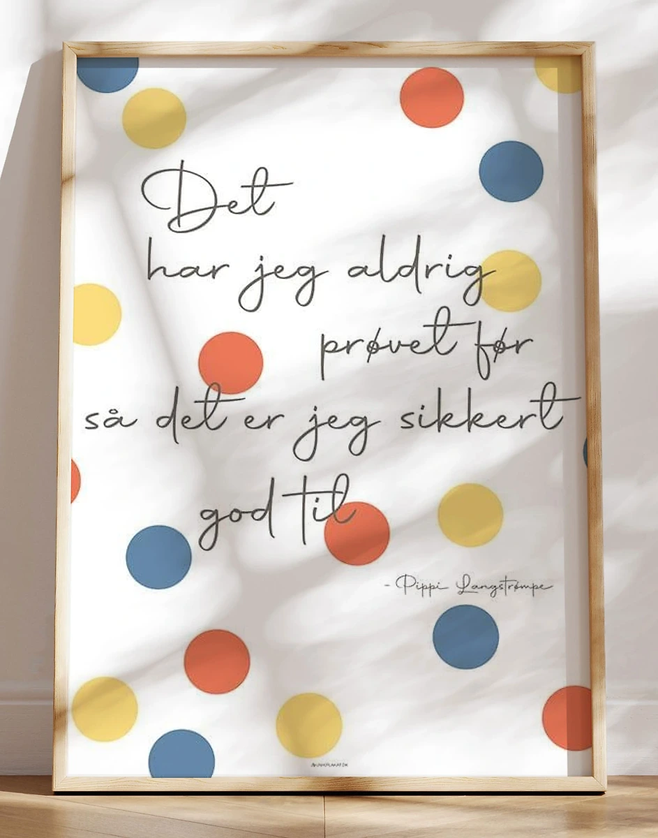 Pippi citat - Børneplakat