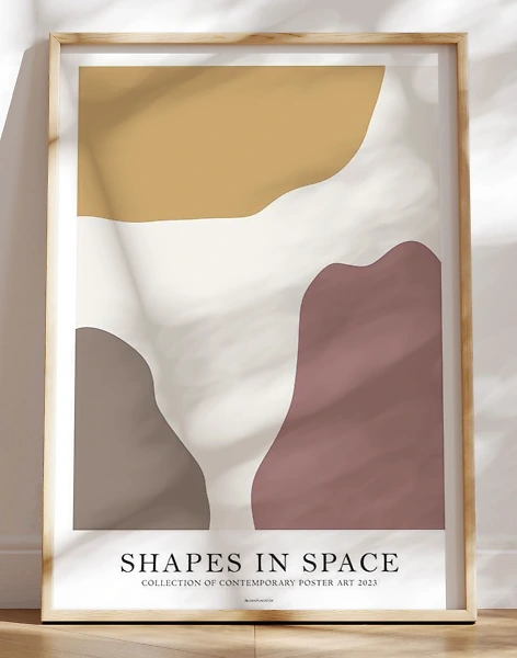 Shapes in space no. 2 - grafisk plakat