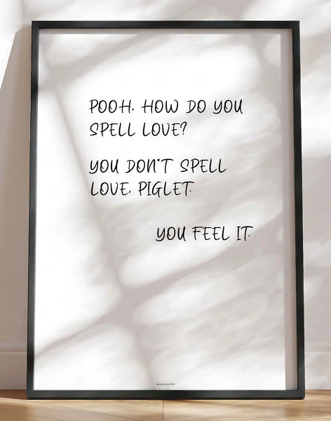 Peter Plys plakat - You don't spell love