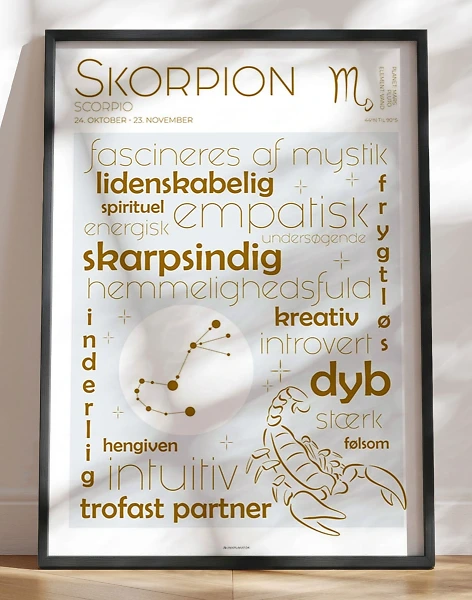 Plakat stjernetegn skorpion