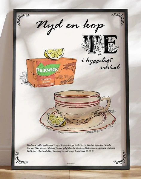 Te plakat - rød te