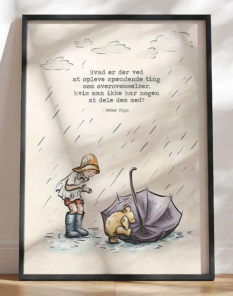Peter Plys plakat - Nogen at dele med