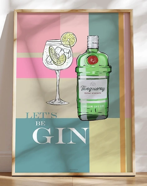Gin & Tonic grafisk plakat