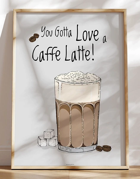 Kaffeplakat - Caffe Latte