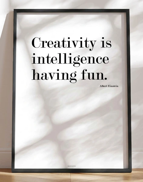 Plakat med Einstein citat