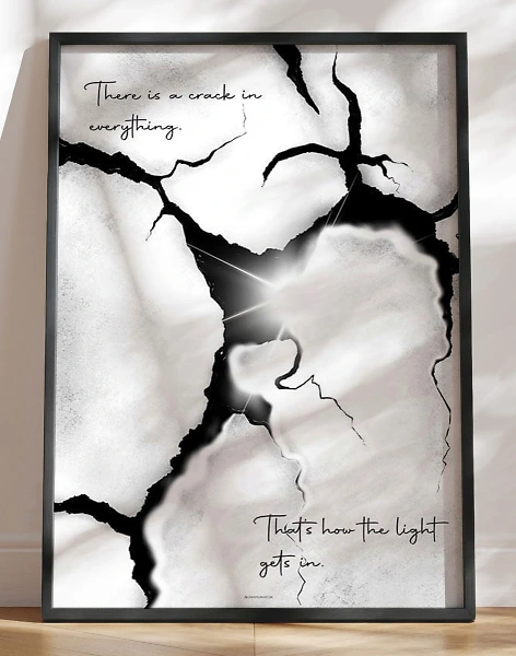 Crack in Everything - plakat med inspirerende citat