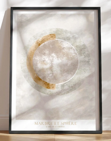 Kunstplakat - Marbre et sphere