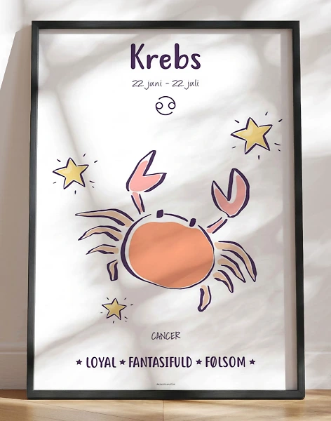 Stjernetegn plakat krebs