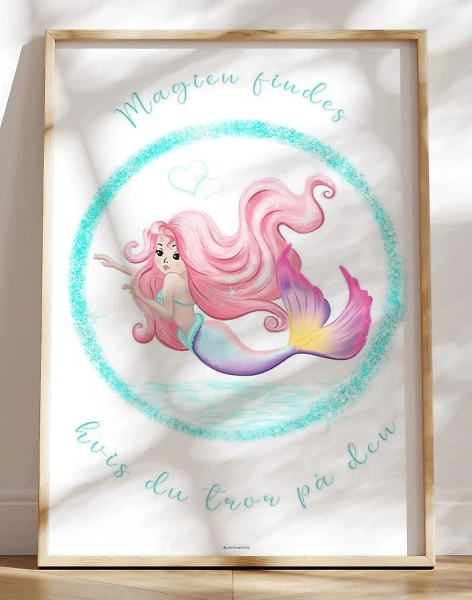 Havfrueplakat til børn