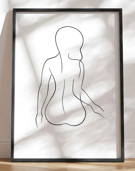 Line art - Woman no. 3 plakat