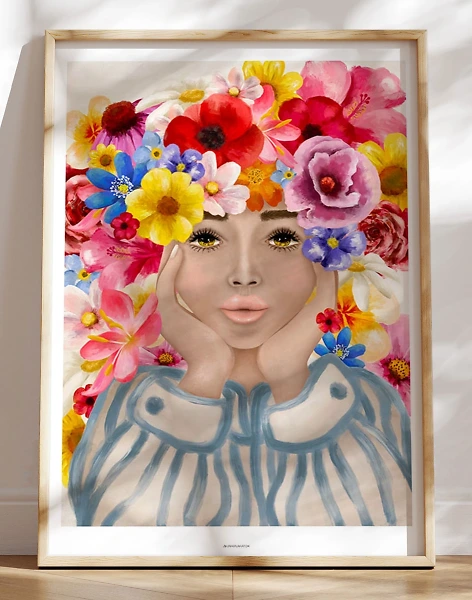 Flower art poster - Grow your mind