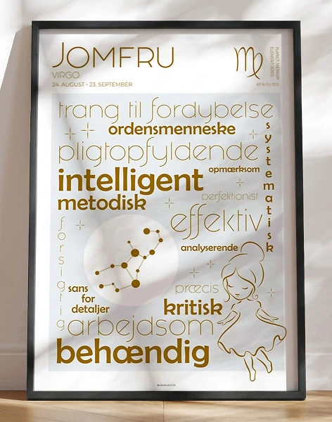 Plakat stjernetegn jomfru