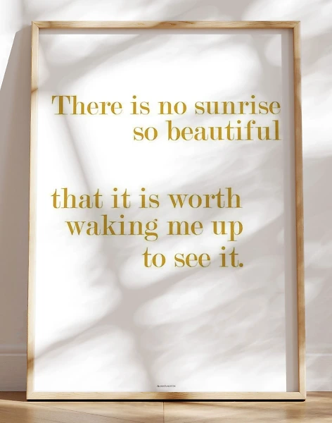 Citatplakat - No sunrise
