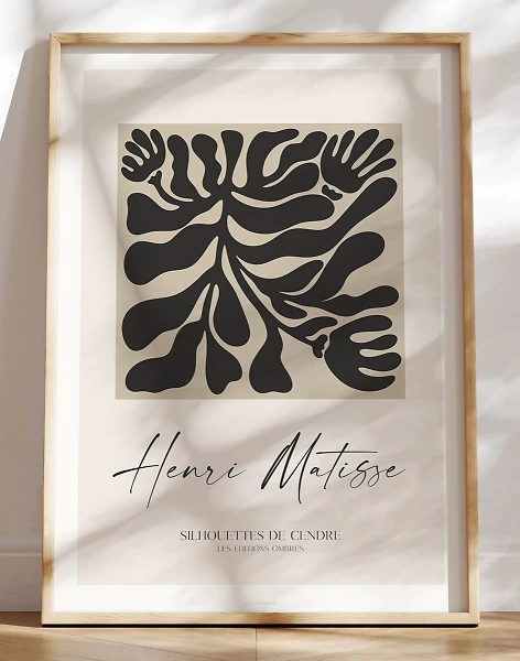 Henri Matisse kunstplakat - Silhouettes de cendre I
