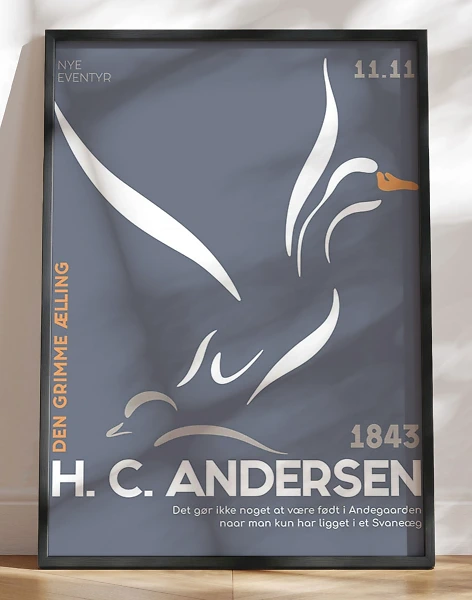 Grafisk H. C. Andersen plakat - Den grimme ælling