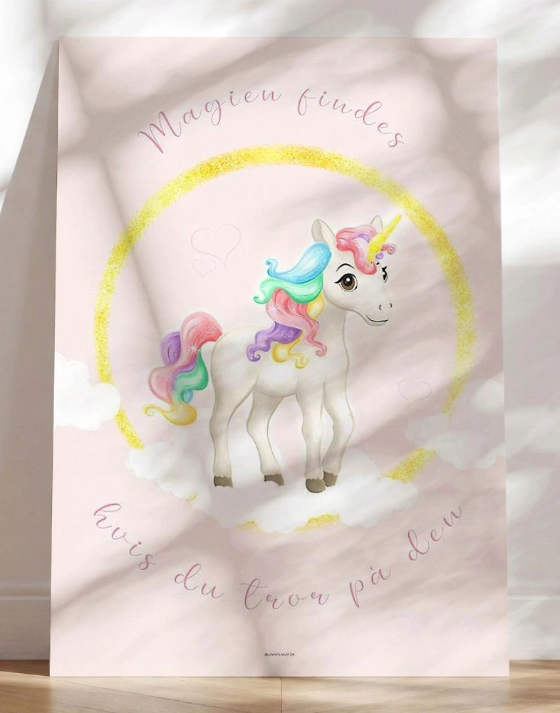 Plakat med enhjørning