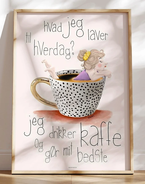 Kaffeplakat - Gør mit bedste