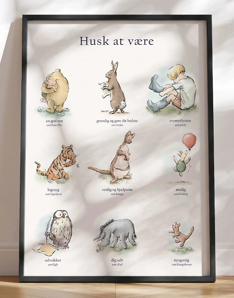 Peter Plys plakat - Husk at være