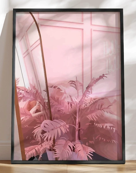 Grafisk plakat - pink room