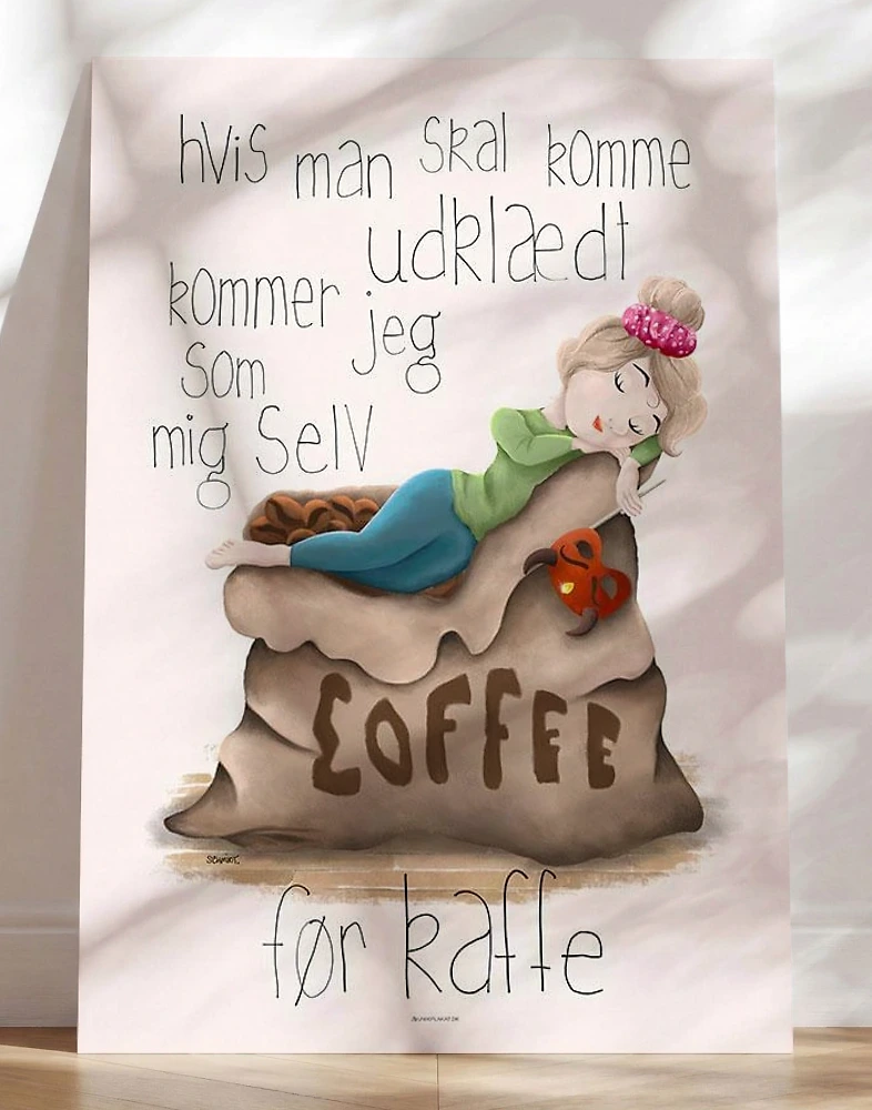 Kaffeplakat - Mig før kaffe