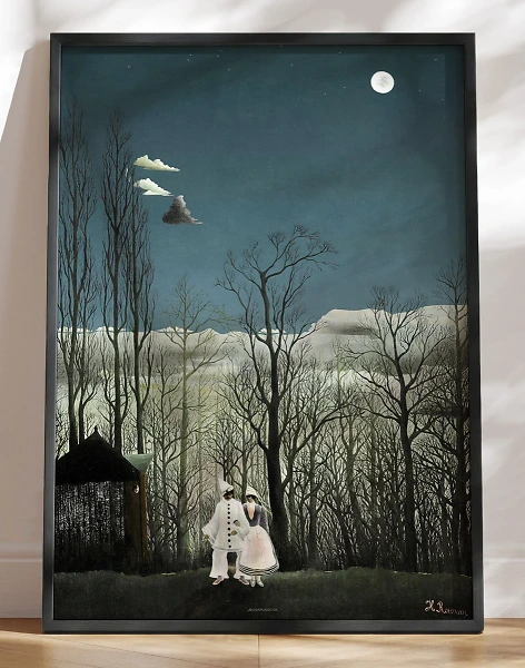 Carnival Evening - Retroplakat af Henri Rousseau