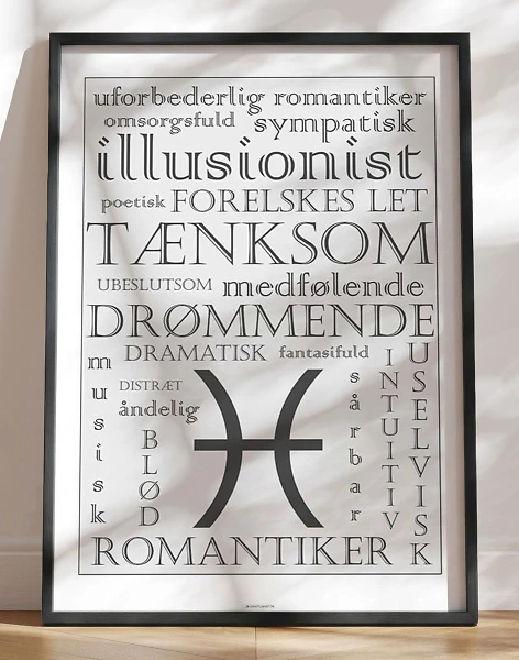 Stjernetegnplakat fisk karaktertræk