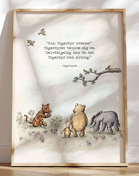 Tigerdyr kan alt plakat - Peter Plys