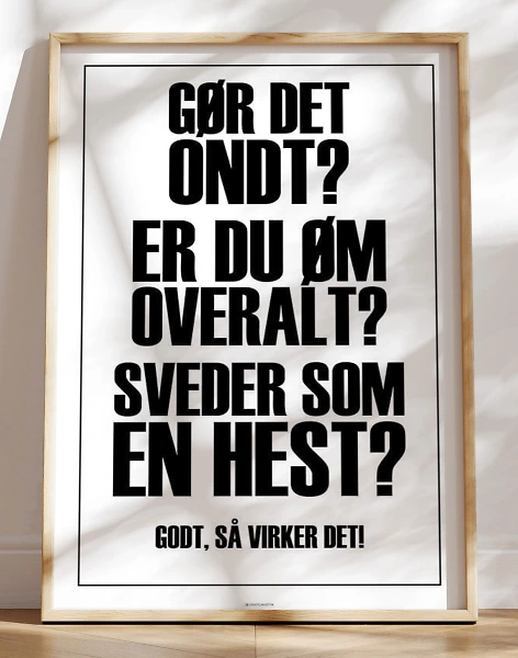 Motiverende workout plakat