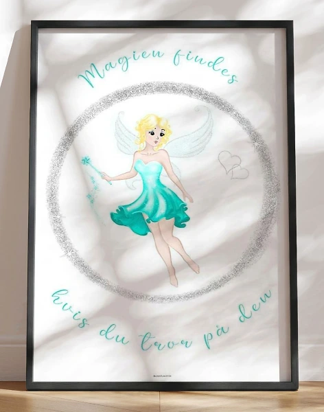 Børneplakat med fe
