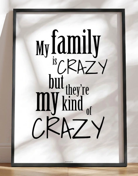 My familiy is crazy plakat