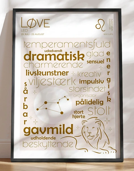 Plakat stjernetegn løve