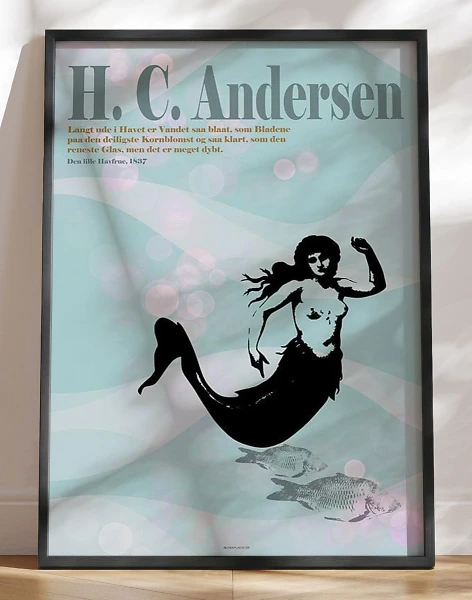 H. C. Andersen plakat - Den lille havfrue