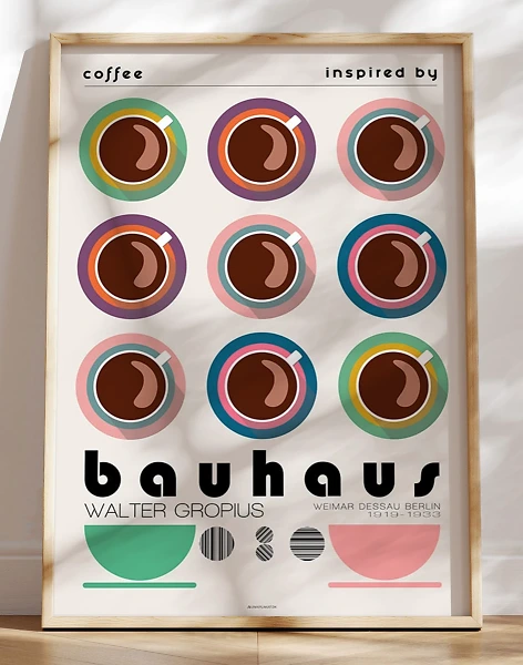 Kaffeplakat - Bauhaus-style