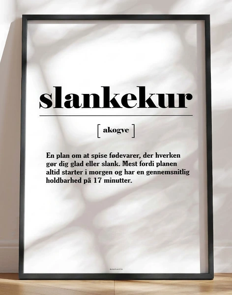 Definitionsplakat - Slankekur
