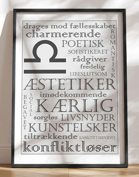 Stjernetegnplakat vægt karaktertræk