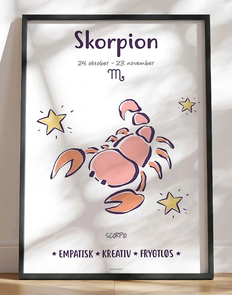 Stjernetegn plakat skorpion