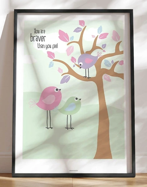 Børneplakat - Fuglen i træet