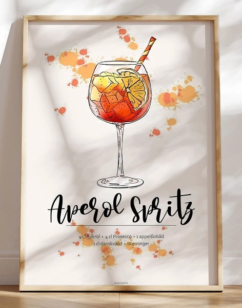 Aperol Spritz opskrift plakat